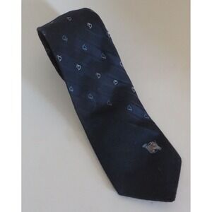 Vtg Tyler's Country Clothes Neck Tie Horse Racing Equestrian 59" long Blue